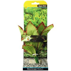 20cm Medium Amazon Red/Green Aquarium Plant Silk For Fish Tanks And Aquariums by Aqua One
