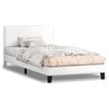 ALFORDSON Bed Frame King Single Size Leather White