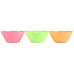 6pc Art Craft Fiesta Glass Bowl Set Hand Blown Contemporary Design Multicolour