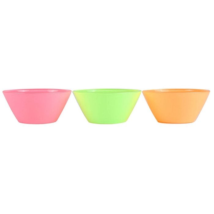 6pc Art Craft Fiesta Glass Bowl Set Hand Blown Contemporary Design Multicolour