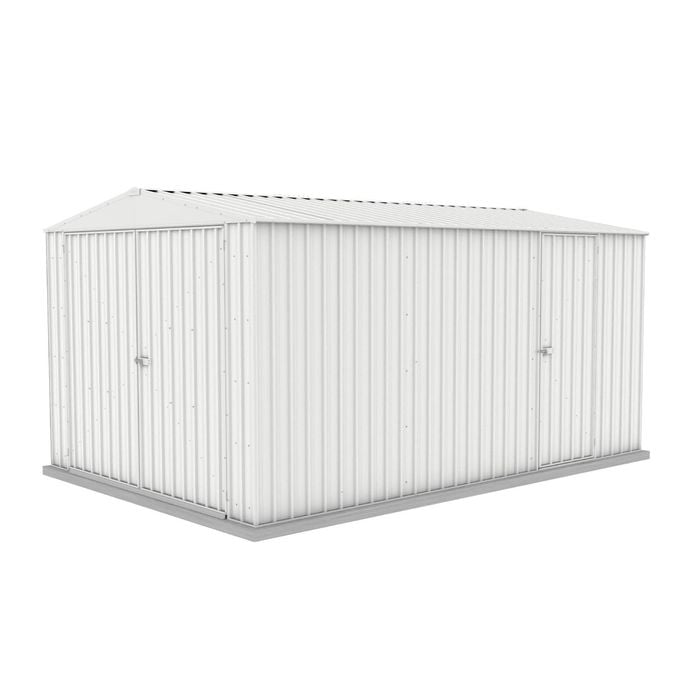 Absco Sheds 3.00mW x 4.48mD x 2.30mH Surfmist Double Door Highlander Garden Shed 