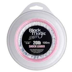 Black Magic Pink Shock Monofilament Fishing Leader 20lb