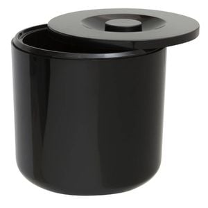 Beaumont Ice Bucket Insulated Round Black Barware Catering Drink Chiller