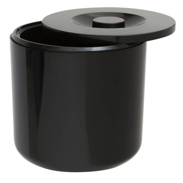 Beaumont Ice Bucket Insulated Round Black Barware Catering Drink Chiller