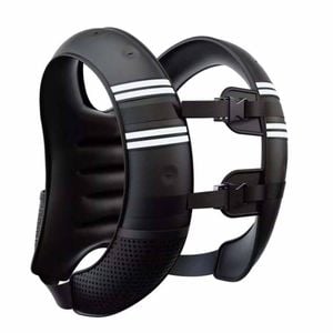 Black Adjustable Weighted Vest 5KG - Reflective for Running & Strength Training