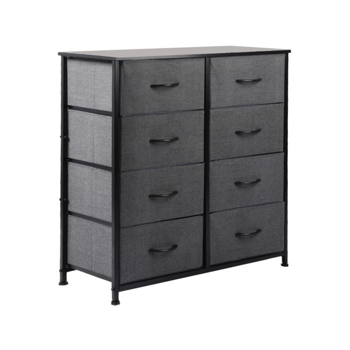 Levede 8 Chest of Drawers Storage Cabinet Dark Grey