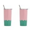 2PK Annabel Trends 500ml Stainless Steel Wave Smoothie Tumbler Musk Green