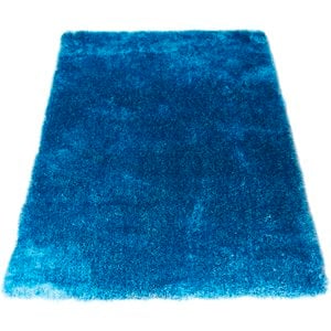 Hufflett 110 x 160cm Lagoon Olinda Polyester Shag Pile Rug