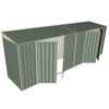 Build-A-Shed 1.2 x 6.0 x 2.0m Skillion Dual Double Hinged Side Doors Shed - Green
