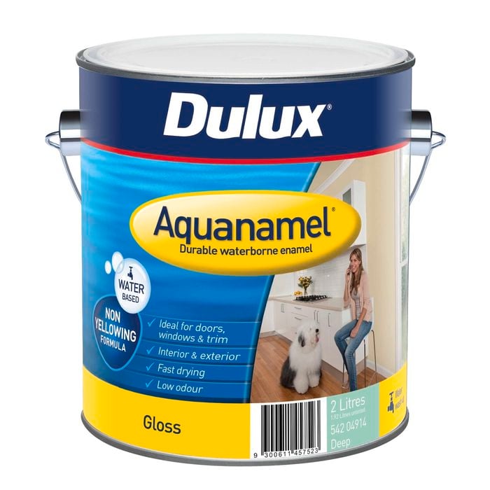 Dulux 2L  Deep Gloss Aquanamel Enamel Paint