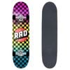 Rad Board Co Complete Skateboard Dude Crew Checker Neon Fade Deck Width 7.75in