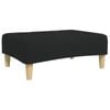 vidaXL Footstool Ottoman Seat Footrest Living Room Furniture Black Fabric