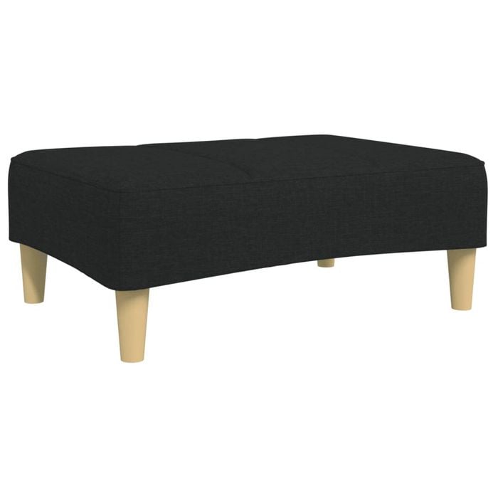 vidaXL Footstool Ottoman Seat Footrest Living Room Furniture Black Fabric