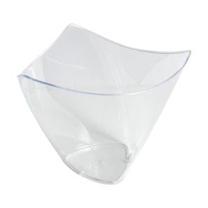 12x 6pc Partyware Mini Dish Small Serving Bowls Set Triangular 87x47x75mm Clear