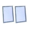 2PK SS Collective Silver Textured Drift Rectangle Photo Frame 4x6