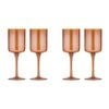 2x 2pc Tempa Verity Crystal Clear Wine Glass Home Barware - Amber