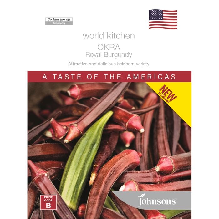 Johnsons Okra Burgundy Vegetable Seeds