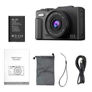 Digital Camera With Zoom Autofocus Black