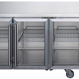 FED-X Four Glass Door Bench Fridge  - XUB7C22G4V