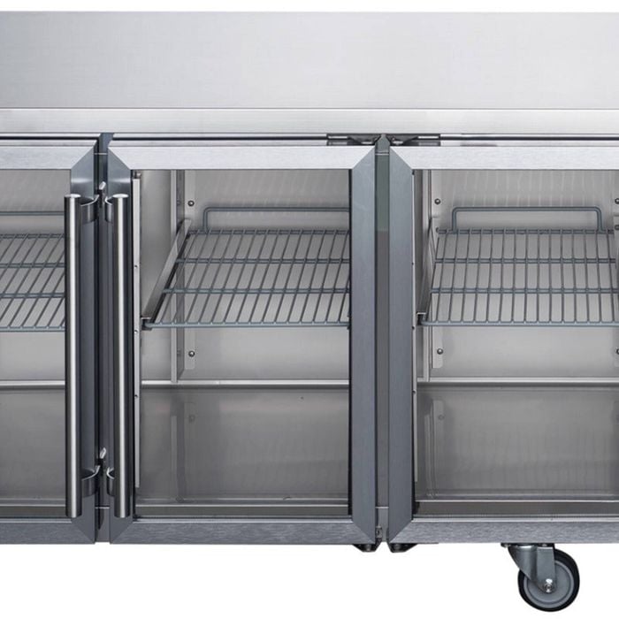 FED-X Four Glass Door Bench Fridge  - XUB7C22G4V