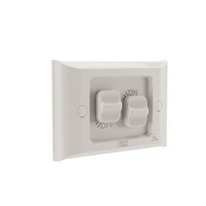 HPM 16A Aqua 2 Gang Flush Mount Switch