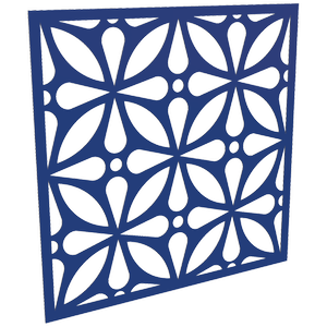 ProtectorAl 300-1200 x 300-1200mm Dark Blue / Gloss White Morrocco Unframed Composite Deco Panel