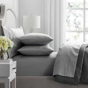 Renee Taylor Premium 1000tc Egyptian Cotton Mega Queen Sheet/pillowcase Graphite