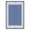 Fab Habitat 270x270cm Midnight Blue Europa Geometric Recycled Plastic Reversible Outdoor Rug