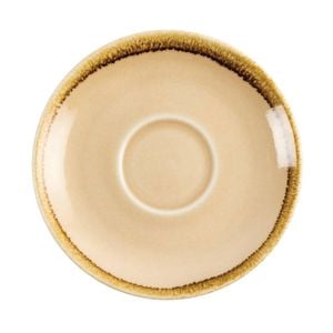 Olympia Cappuccino Saucer Kiln Sandstone 140mm 6 Pack Commercial Cafe Tableware