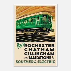Galrie Southern Railway Vintage Poster of Rochester, Chatham, Gillingham and Maidstone, Poster Only, A3 30 x 42cm (12 x 16inch)