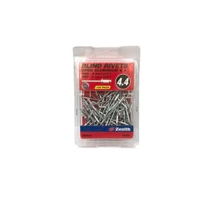 Zenith 1/8"D x 1/4"G Open Aluminium Blind Rivets - 100 Pack