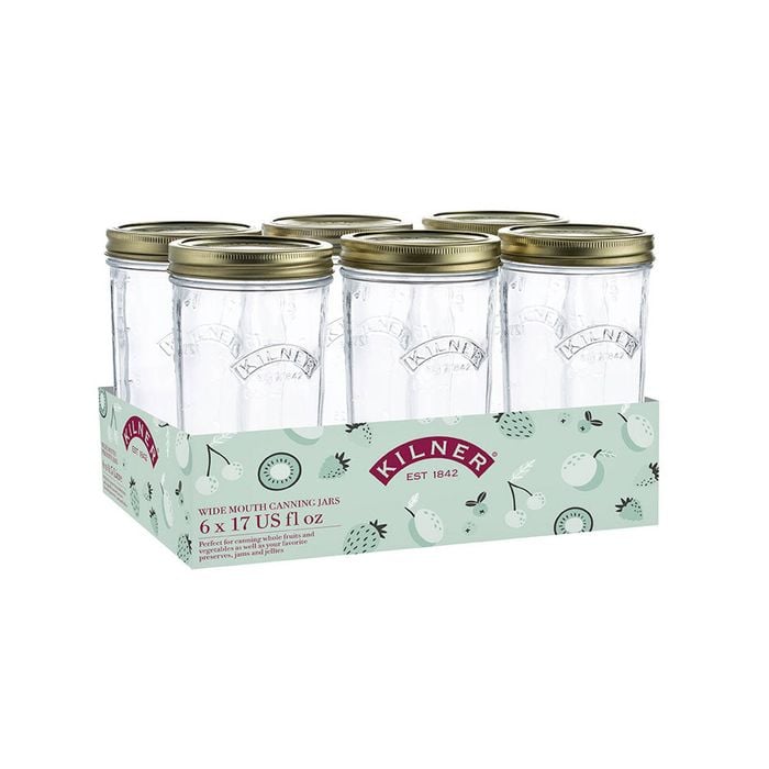 Kilner Set Of 6 Wide Mouth Preserve Jars - 500ml