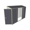Build-a-Shed 0.8 x 3 x 2m Single Hinged Door Shed with Double Sliding Side Doors - Grey