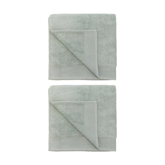 2PK Bambury Elvire 600gsm Soft Absorbent Cotton Bath Sheet 80x160cm Green