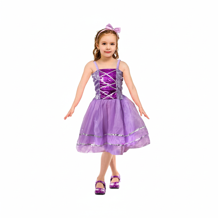 More Than Party Kids Princess Dress Fitted Bodice Flared Skirt Costume Purple