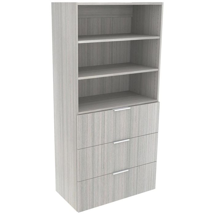 Lugna 1536 x 750 x 380mm Mist 2 Adjustable Shelf 3 Drawer Storage Cabinet