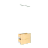 Lugna Sand 2 Drawer 1 Hangrail Insert Kit - Fits 600 x 380mm Cabinet Shell