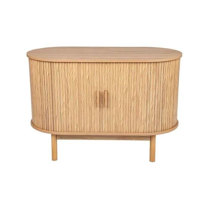 Dining Room Buffet Ribbed Sideboard Cabinet Natural