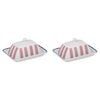 2PK Porto Valentina Porcelain Butter Dish Storage Container 15x10cm