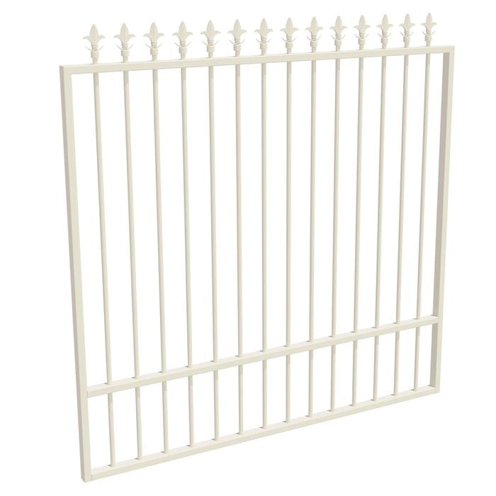 ProtectorAl 1201 - 1500 x 1500mm Surfmist Aluminium Garden Gate Spear Top With Mid Rail