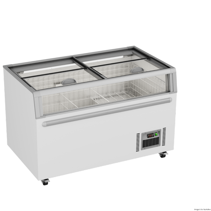 Thermaster 575l Supermarket Island Freezer With Glass Sliding Lids  - Commercial Chest Freezers (zcd-l145g)