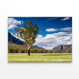 Sky & Mountains with Meadows  Print 100% Australian Made 120 x 90cm  (Stretched)