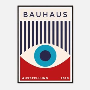 Galrie Bauhaus Ausstellung Exhibition 1919 - Iconic Modernist Art Print for Home Decor, Black Frame, A3 30 x 42cm (12 x 16inch)