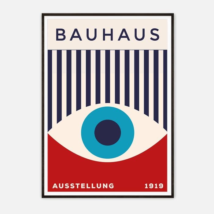 Galrie Bauhaus Ausstellung Exhibition 1919 - Iconic Modernist Art Print for Home Decor, Black Frame, A3 30 x 42cm (12 x 16inch)