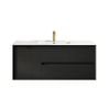 Attica 1200mm Black Oak Baia Wall Hung Vanity With Ceramic Top