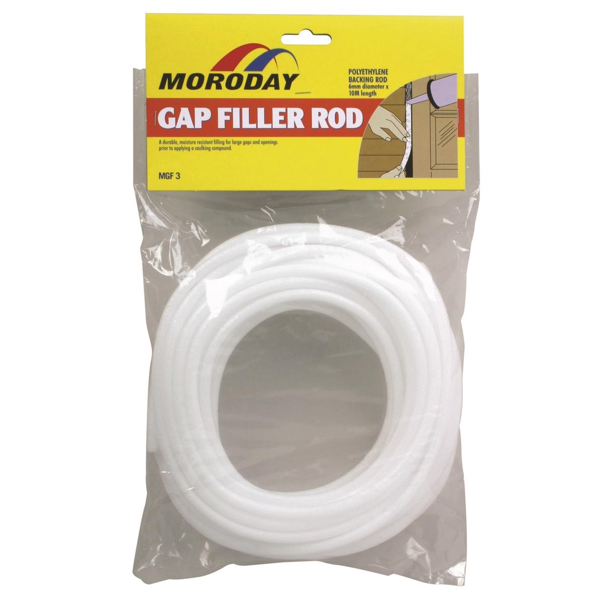 Moroday 6mm x 5m White Gap Filler Rod - Bunnings Australia