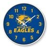 AFL Wall Clock - West Coast Eagles - Plastic - 30cm Diameter - Team Logo