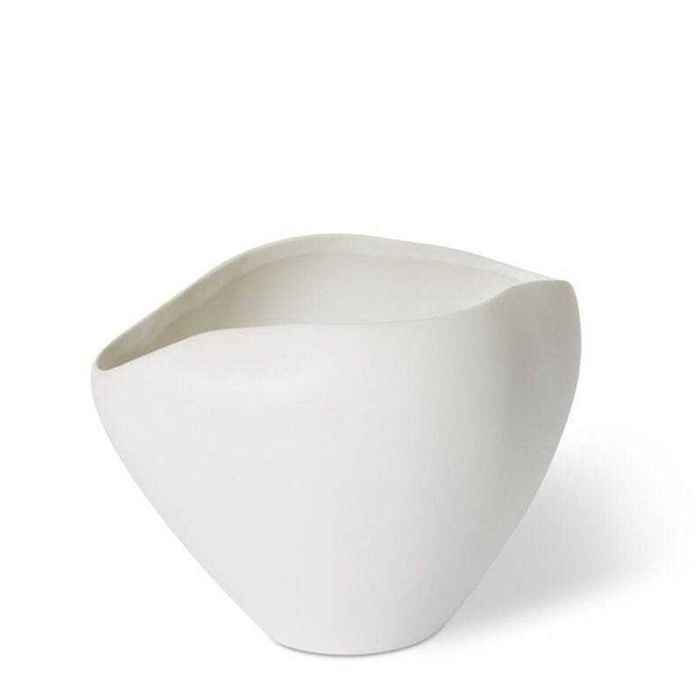 E Style Zelma 15cm Ceramic Flower/Plant Vase Decor - Matt White