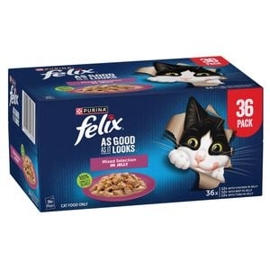 Felix 85g As Good As It Looks Mixed Selections in Jelly Wet Cat Food - 36 Pack