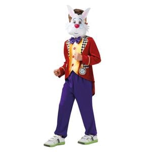 Disney Alice in Wonderland White Rabbit Halloween Costume for Kids with Mask, Medium